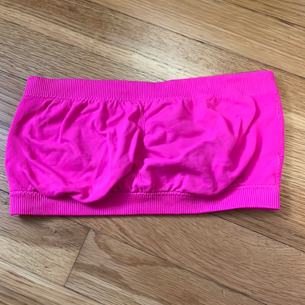 Hot pink bandeau from Charlotte Russe. Size M.
